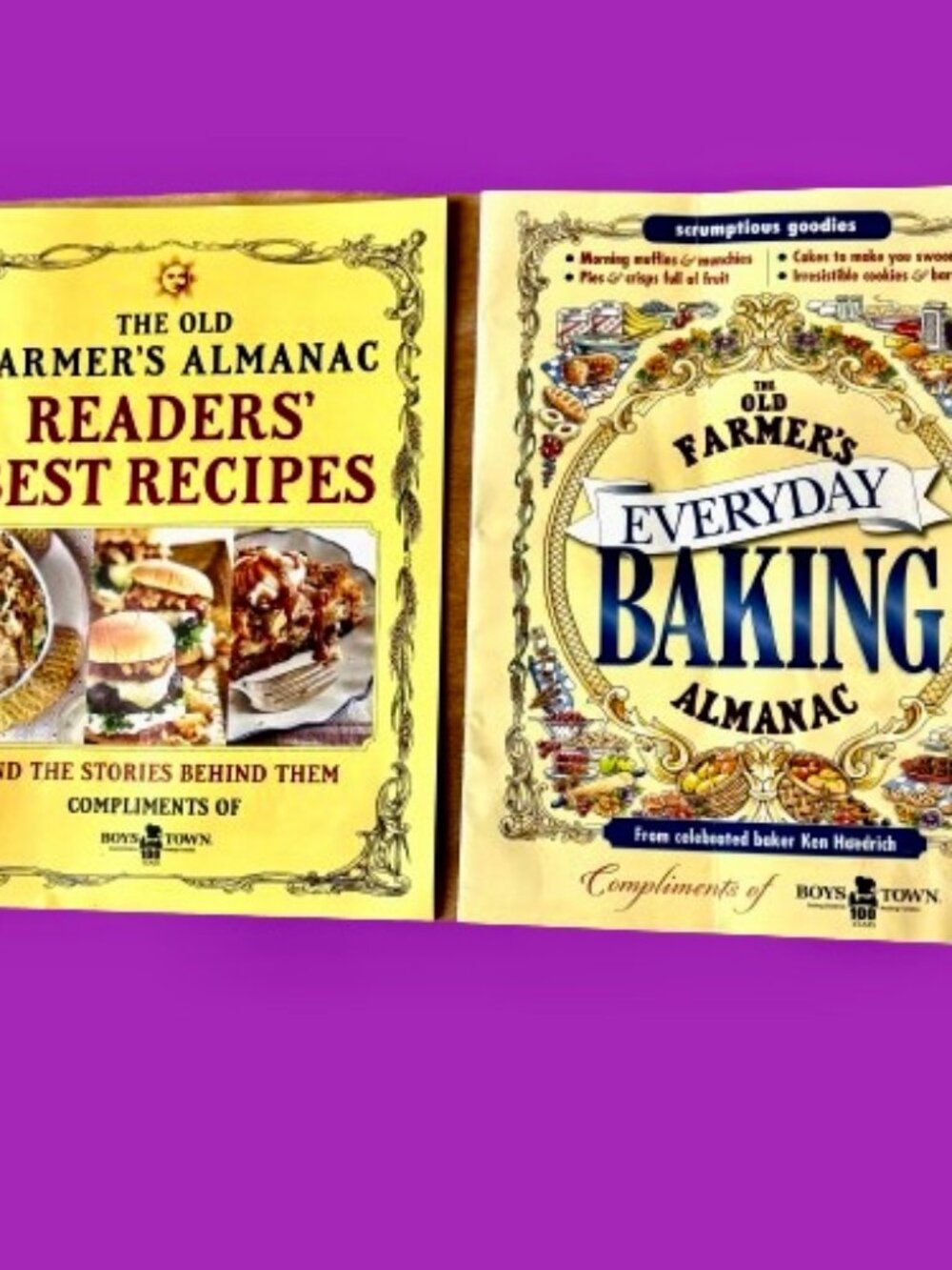 The Old Farmer's Almanacs Readers Best Recipes + Everyday Baking lot of 2